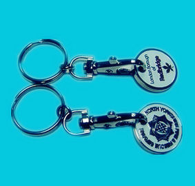 caddy coin key chain, trolley coin keychains, coin holers