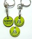 caddy coin key chain, trolley coin keychains, coin holers