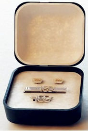 cufflinks, necktie clips, pins, cuff sets,