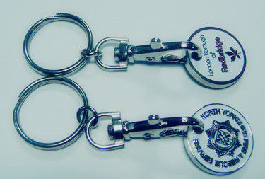 caddy coin key chain, trolley coin keychains, coin holers