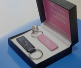 Metal keychain, keychain box, leather keychain box, printing logo
